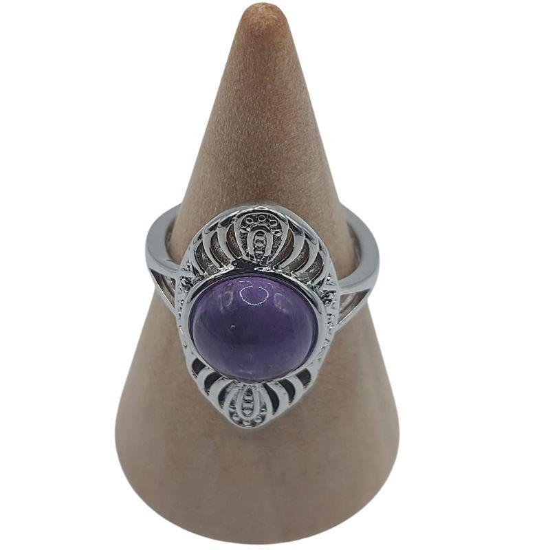 Bague Ovale Améthyste - Litho Natura