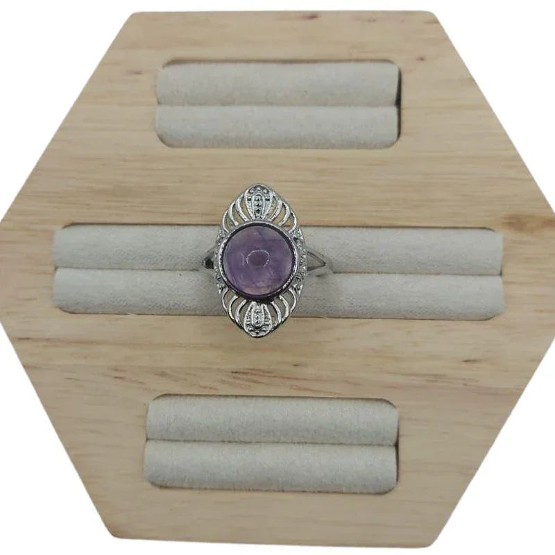 Bague Ovale Améthyste - Litho Natura