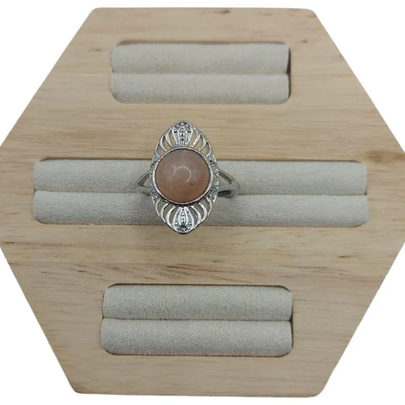 Bague Ovale Pierre de Lune - Litho Natura