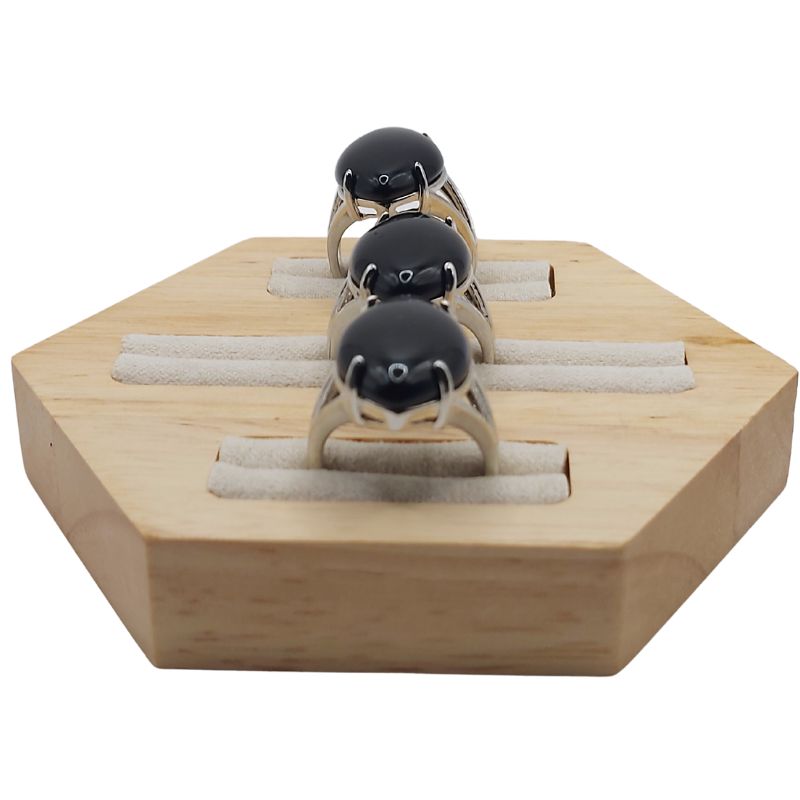 Bague marquise en Agate Noire - Qualité A