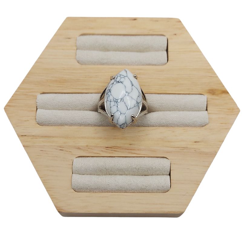 Bague marquise en Howlite - Qualité A