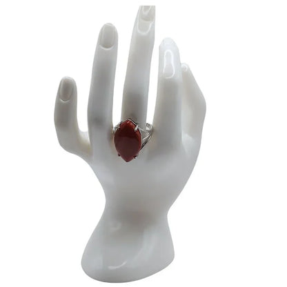 Bague marquise en Jaspe Rouge - Qualité A