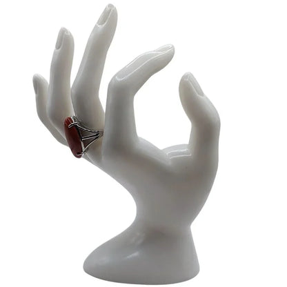 Bague marquise en Jaspe Rouge - Qualité A