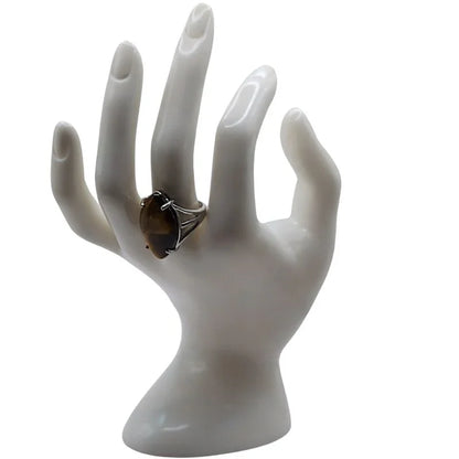 Bague marquise en Œil de tigre - Qualité A