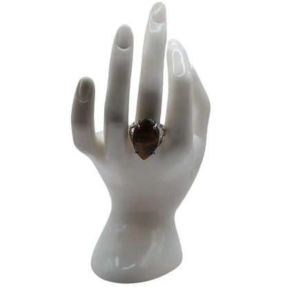 Bague marquise en Œil de tigre - Qualité A