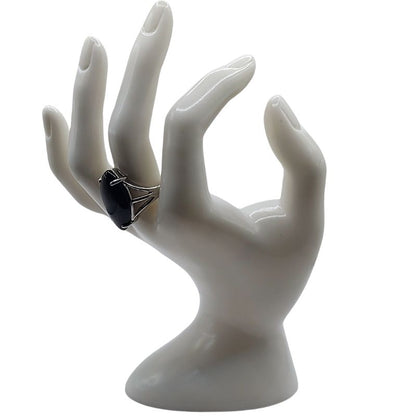 Bague marquise en Onyx Noir - Qualité A