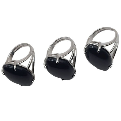 Bague marquise en Onyx Noir - Qualité A