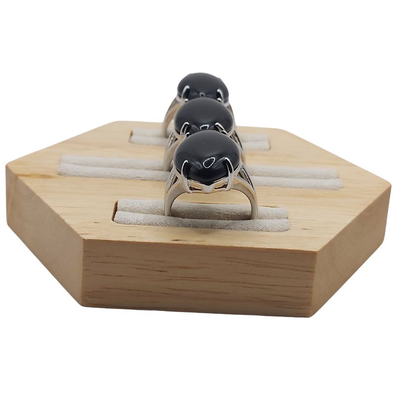 Bague marquise en Onyx Noir - Qualité A