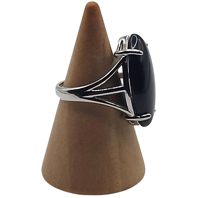 Bague marquise en Onyx Noir - Qualité A