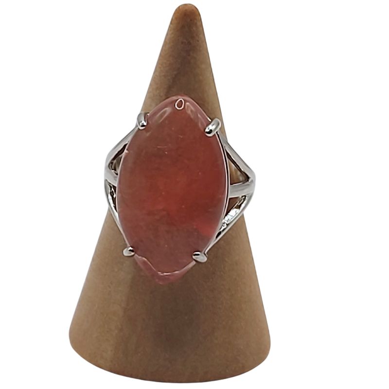 Bague marquise en Quartz Cerise - Qualité A