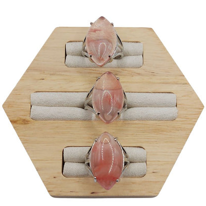 Bague marquise en Quartz Cerise - Qualité A