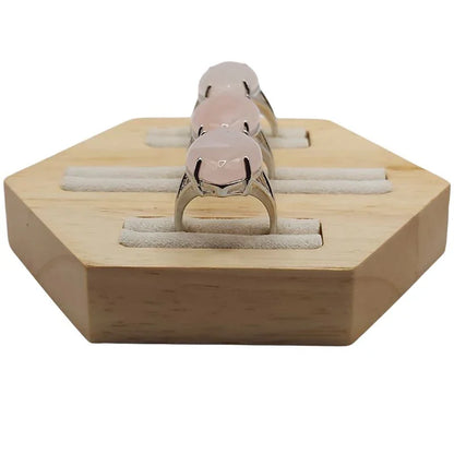 Bague marquise en Quartz Rose - Qualité A