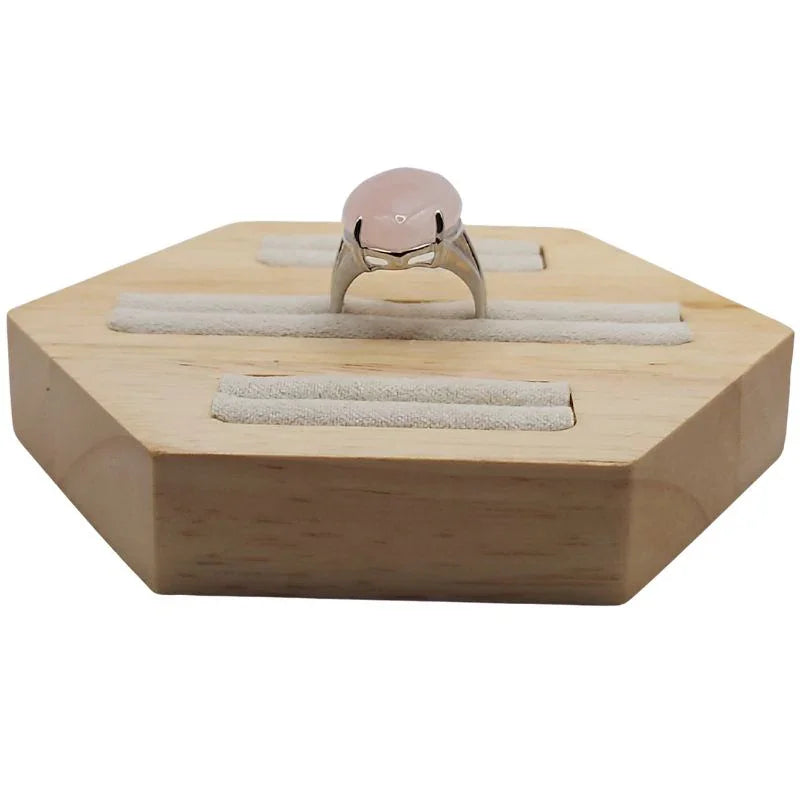 Bague marquise en Quartz Rose - Qualité A