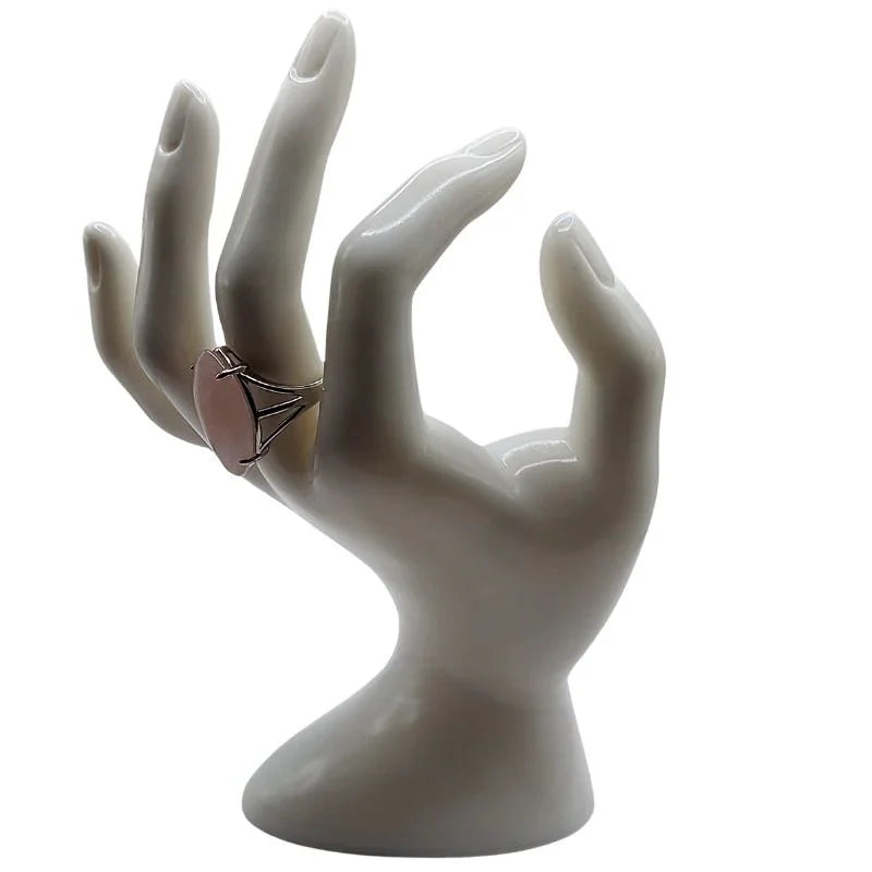 Bague marquise en Quartz Rose - Qualité A