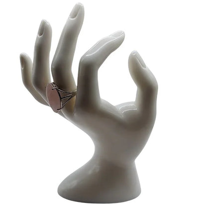 Bague marquise en Quartz Rose - Qualité A