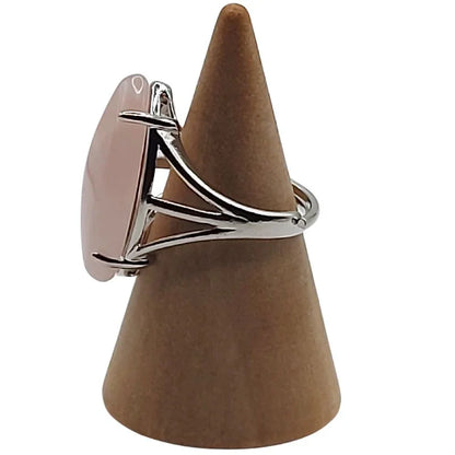 Bague marquise en Quartz Rose - Qualité A