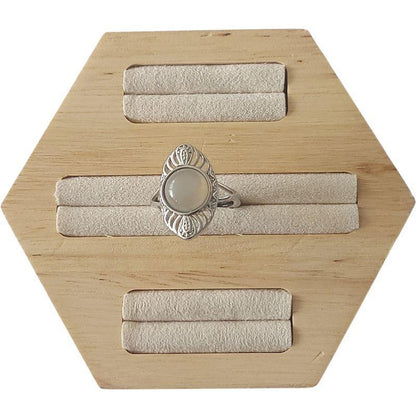 Bague Ovale en pierres naturelles Adjustables - Litho Natura