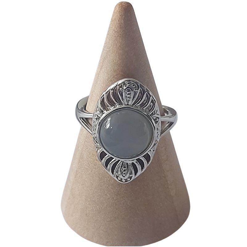 Bague Ovale en pierres naturelles Adjustables - Litho Natura