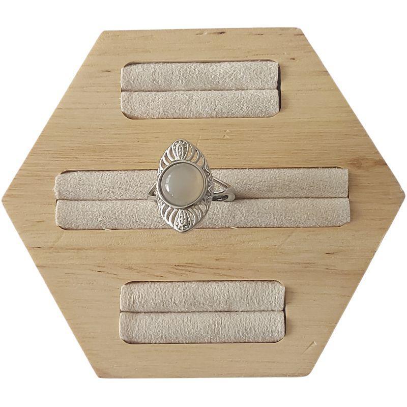 Bague Ovale en pierres naturelles Adjustables - Litho Natura