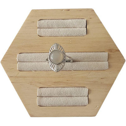 Bague Ovale en pierres naturelles Adjustables - Litho Natura