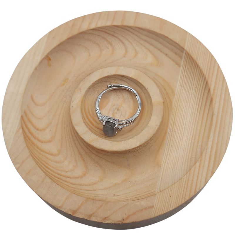 Bagues Ajustables Ovales en Labradorite Naturelle