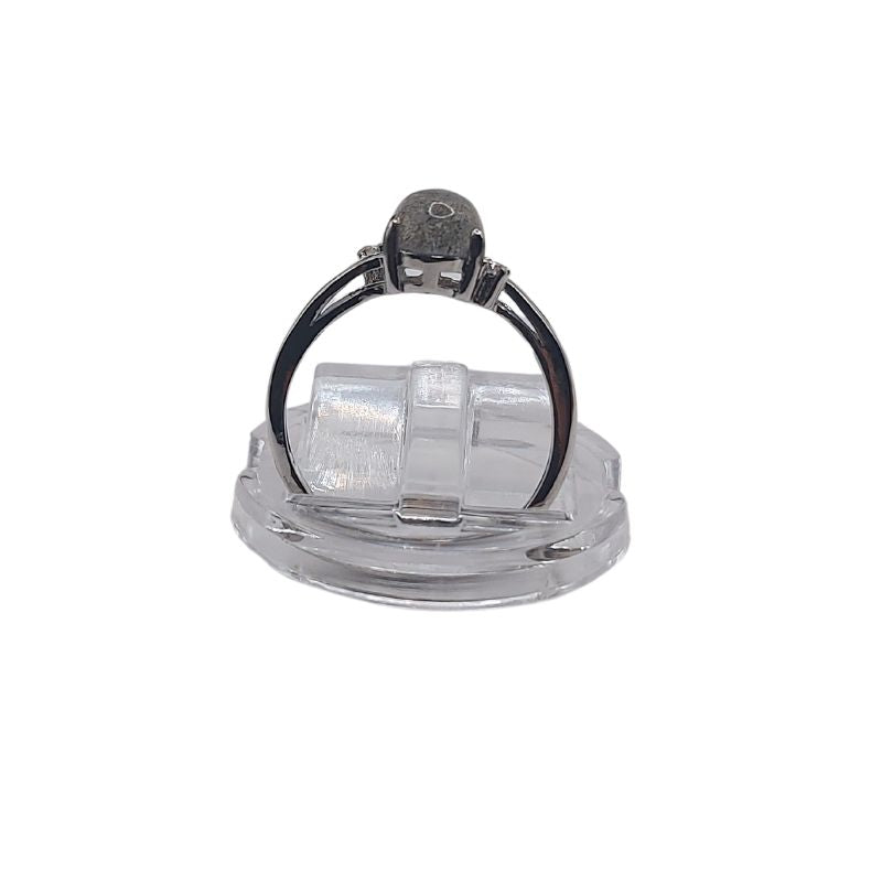 Bagues Ajustables Ovales en Labradorite Naturelle