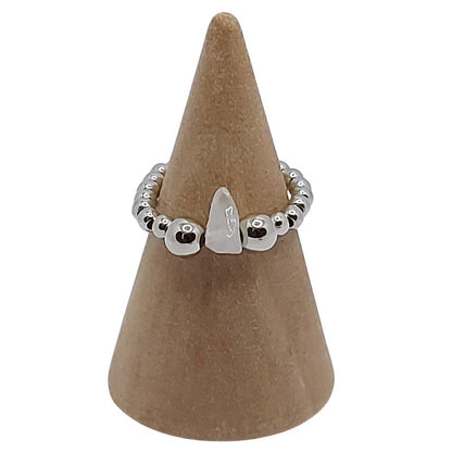 Bagues Empilables Boho-Chic en Cristal de Roche - Bijoux Mixtes