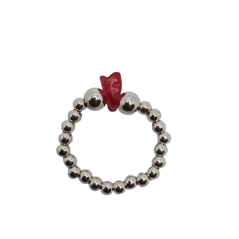 Bagues Empilables Boho-Chic en Grenat - Bijoux Mixtes