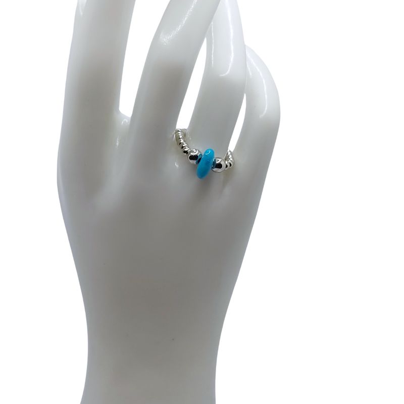 Bagues Empilables Boho-Chic en Turquoise - Bijoux Mixtes