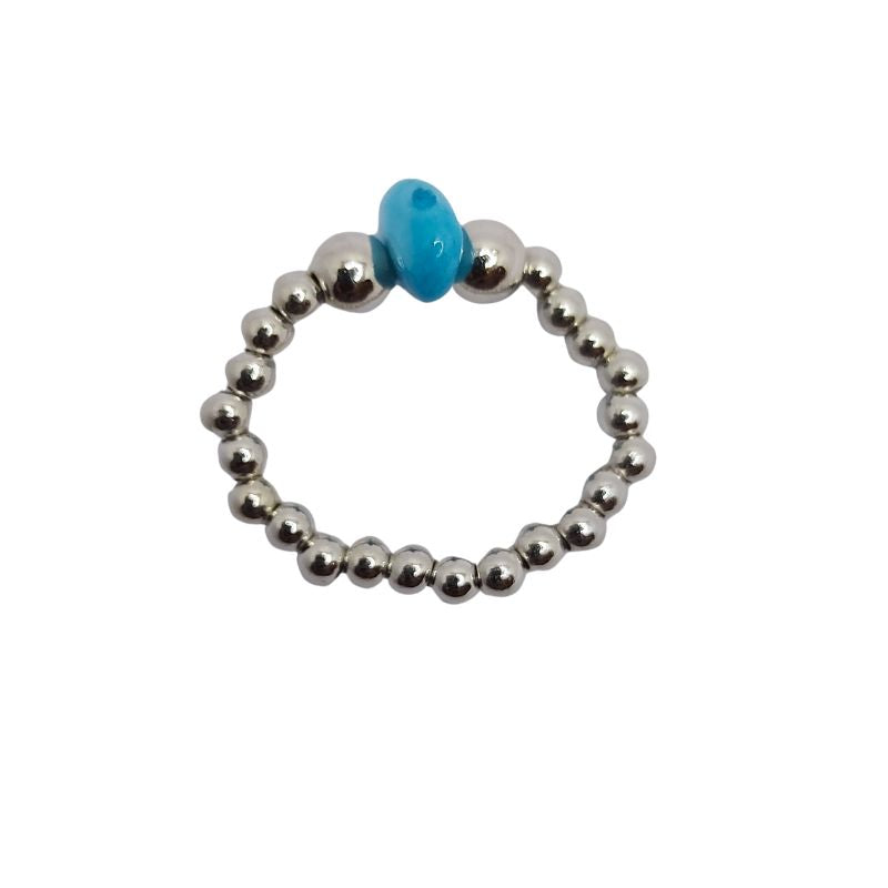 Bagues Empilables Boho-Chic en Turquoise - Bijoux Mixtes