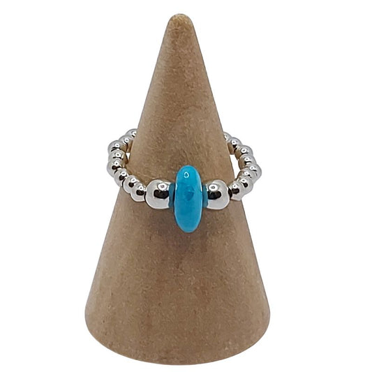 Bagues Empilables Boho-Chic en Turquoise - Bijoux Mixtes