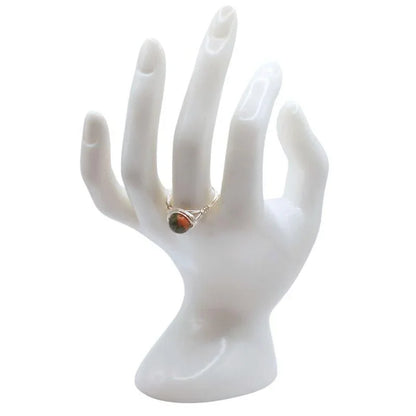 Bague en Pierre Naturelle - l'Unakite - Litho Natura