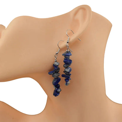 Boucles d'oreilles en pierre naturelle - Lapis Lazuli - Litho Natura