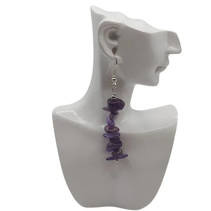 Boucles d'oreilles en pierre naturelle - Améthyste - Litho Natura