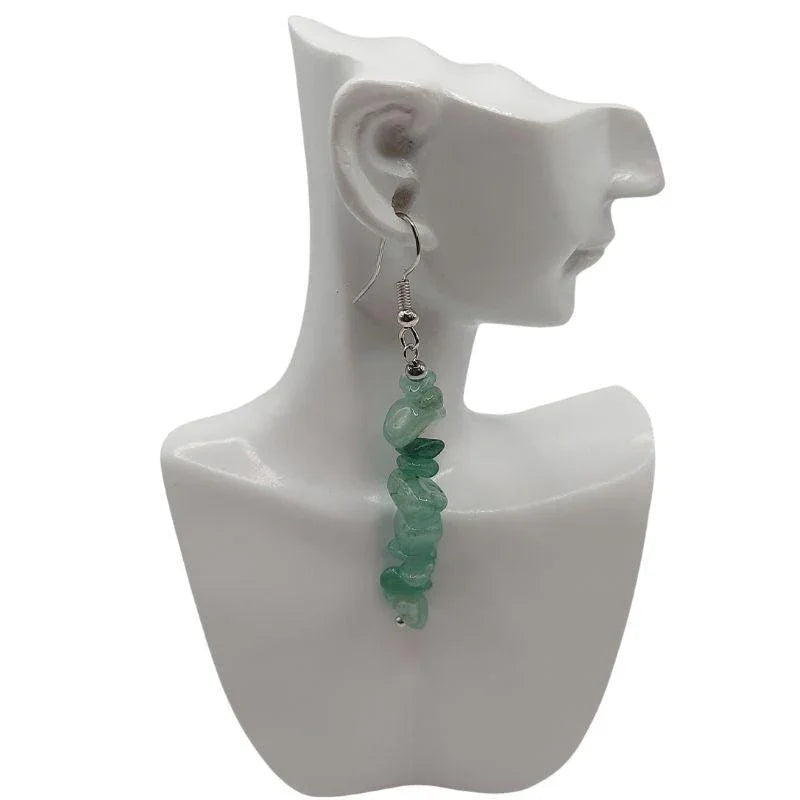 Boucles d'oreilles en pierre naturelle - Aventurine Verte - Litho Natura
