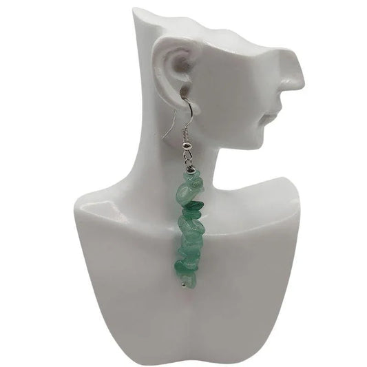 Boucles d'oreilles en pierre naturelle - Aventurine Verte - Litho Natura