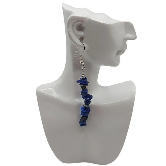 Boucles d'oreilles en pierre naturelle - Lapis Lazuli - Litho Natura