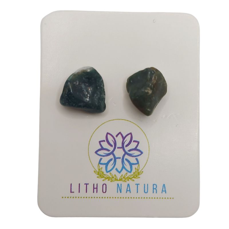 Boucles d'Oreilles Chips Mixte en Agate Indienne Naturelle