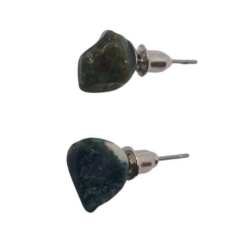 Boucles d'Oreilles Chips Mixte en Agate Indienne Naturelle