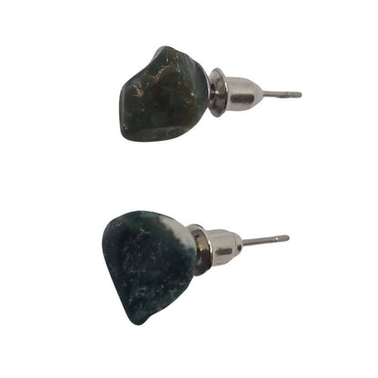 Boucles d'Oreilles Chips Mixte en Agate Indienne Naturelle