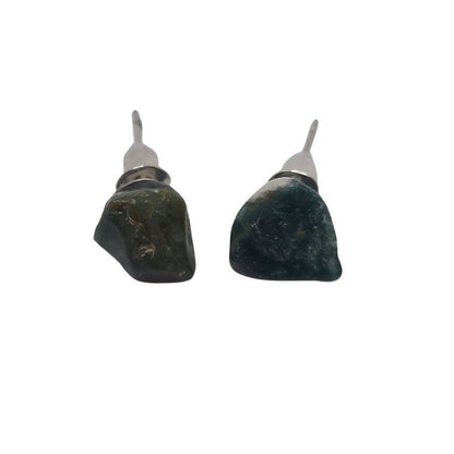Boucles d'Oreilles Chips Mixte en Agate Indienne Naturelle