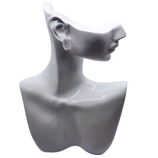 Boucles d'Oreilles Chips Mixte en Cristal de Roche Naturel