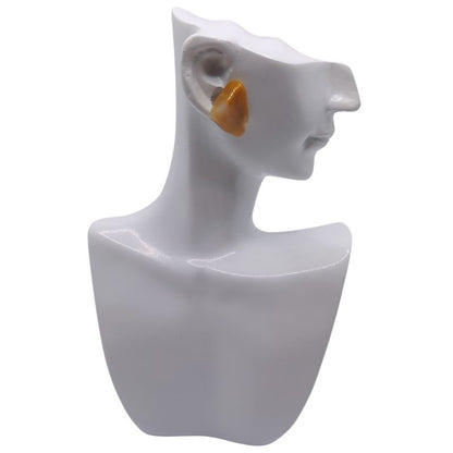 Boucles d'Oreilles Chips Mixte en Jaspe Jaune Naturel