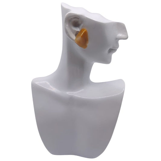 Boucles d'Oreilles Chips Mixte en Jaspe Jaune Naturel