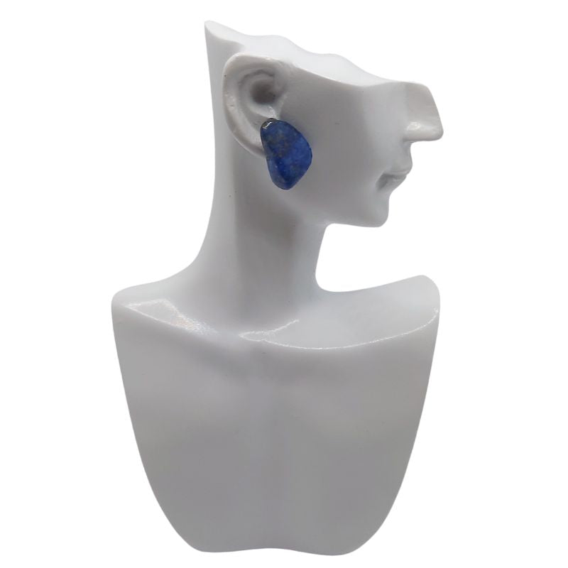 Boucles d'Oreilles Chips Mixte en Lapis Lazuli Naturel