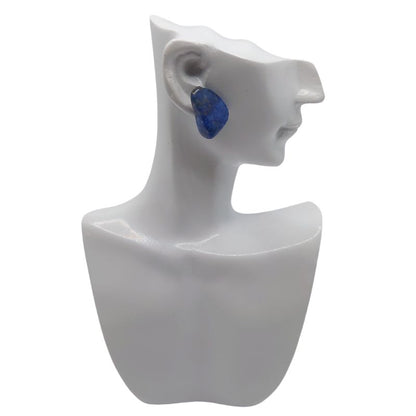 Boucles d'Oreilles Chips Mixte en Lapis Lazuli Naturel