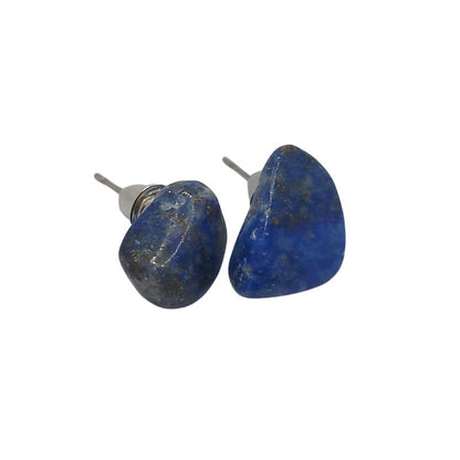 Boucles d'Oreilles Chips Mixte en Lapis Lazuli Naturel