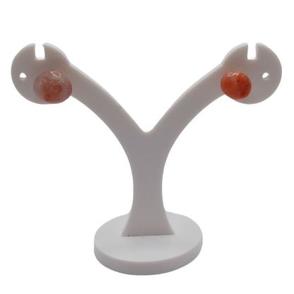 Boucles d'Oreilles Chips Mixte en Pierre de Soleil Naturelle