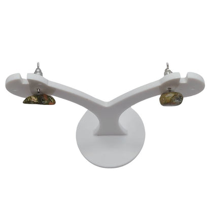 Boucles d'Oreilles Chips Mixte en Unakite Naturelle