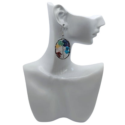 Boucles d'Oreilles Arbre de Vie au 7 Chakras
